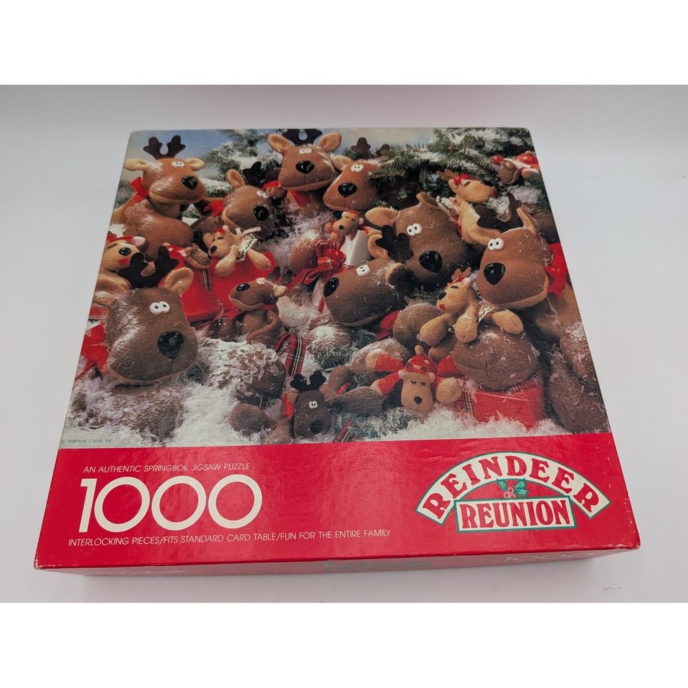 Springbok Jigsaw Puzzle Rodney Reindeer Reunion 1000 Piece PZL6118 Complete